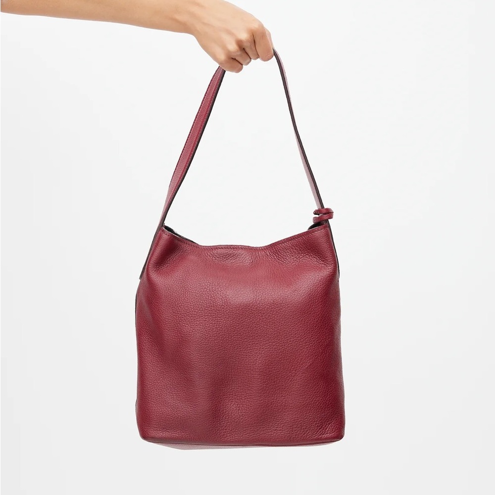 Prada Burgundy Smooth Leather Shoulder Bag - Picture 2 of 8